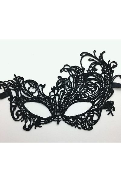 CONAHOME Black Color Lace Embroidered Mesh Embroidered Party Mask Model 5