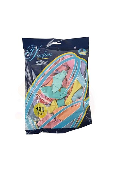Jovan Yuefan Colorful Pastel Balloons – 100-Piece Assorted Set for Parties and Events