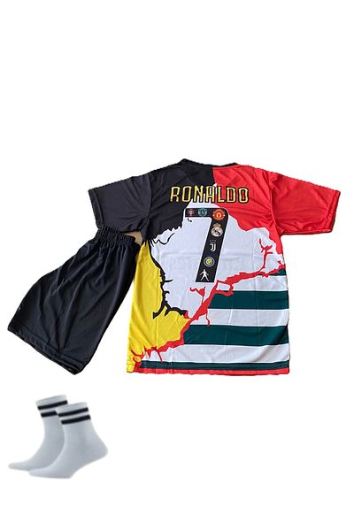 seonglobal Karm All Clues Ronaldo Set de tricou pentru copii din 3 piese tricou+pantaloni scurți+brățară