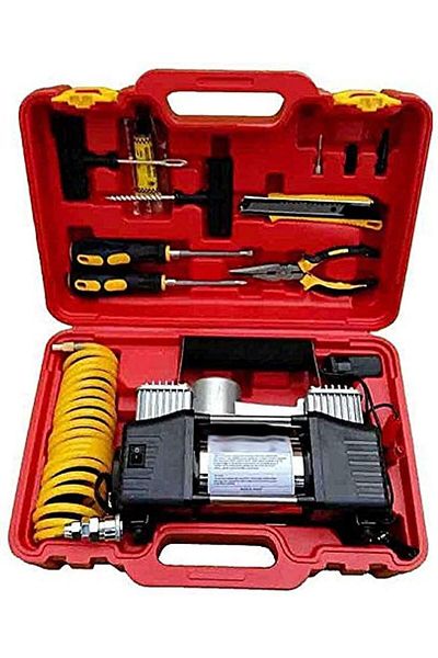 Camel Air Compressor 2 Cylinder with Plastic Tool Box Kit