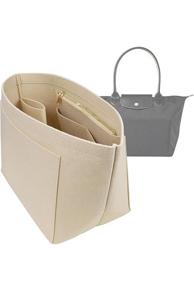 LCK Lckaey tote bag organizer insert for Longchamp le pliage large tote insert felt purse zipper bag org