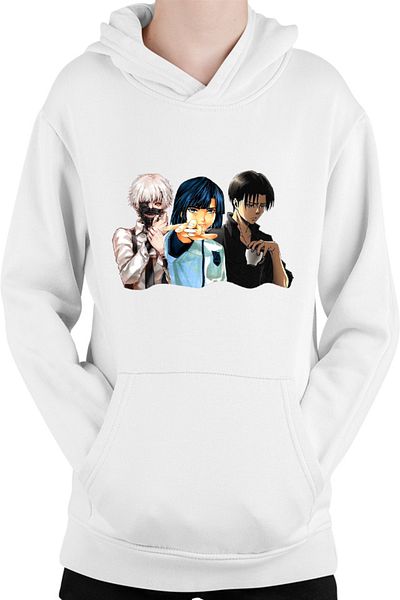 OEM Hanorac copii Hikaru no Go Attack on Titan Levi Tokyo Ghoul Kaneki Akira Coffee