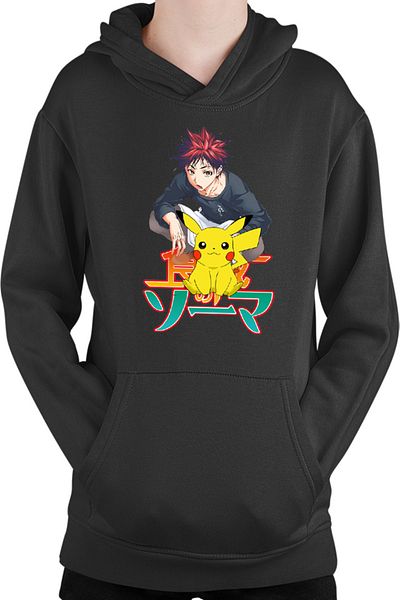 OEM Children's hoodie Food Wars Soma Pikachu Sit Pet Japan