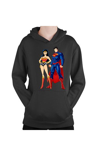 OEM Superman Wonder Woman Superwoman Girl Power Kids Hoodie