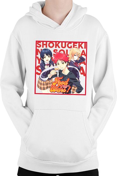 OEM Hanorac copii Food Wars Souma Megumi Erica Trio Anime Cook
