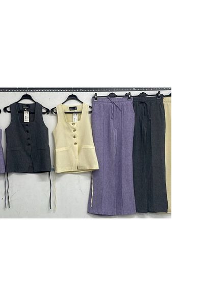 MODAGK Women's Vest Pants Premium Suit-Dark Anthracite Color Will Be Sent