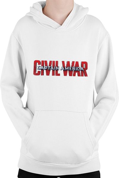 OEM Kids Hoodie Captain America Logo Civil Avengers Nice Beautiful Bold