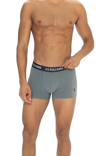 U.S. Polo Assn. Men's Boxer Set of 3 - Black Anthracite & Printed Cotton Boxer