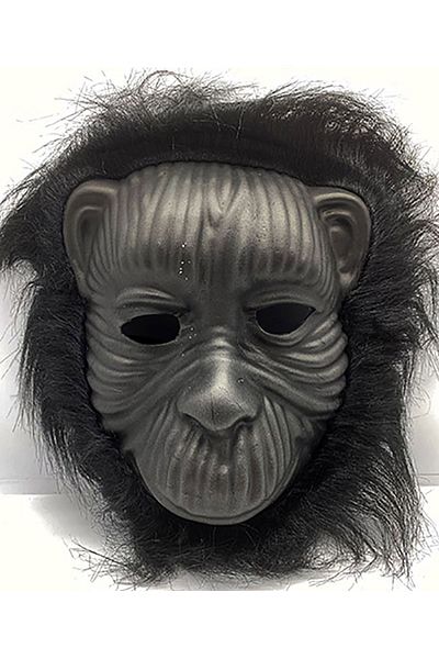 CONAHOME Black Color Eva Gorilla Mask - Black Plush Furry Orangutan Mask