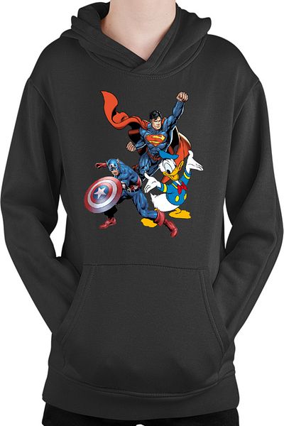 OEM Hanorac copii Captain America Superman Donald Duck Hero Strong Cool