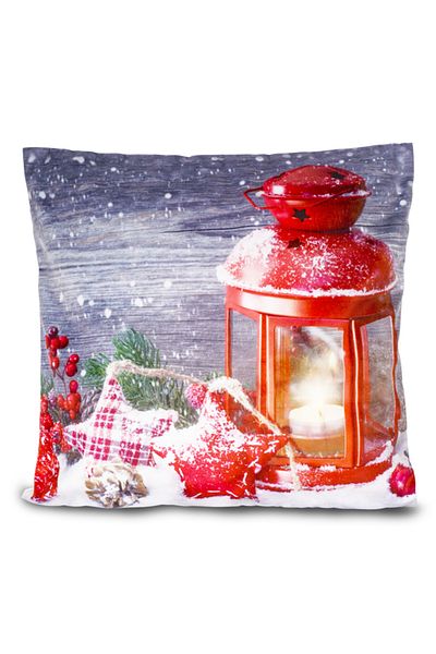 shumee Poszewka LED na poduszkę 40x40 Lampion Czerwony