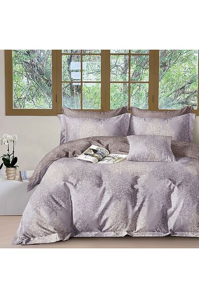 Pucioasa Printed Percale Bed Linen (Prc198) - King Size 6 Pieces With Cover