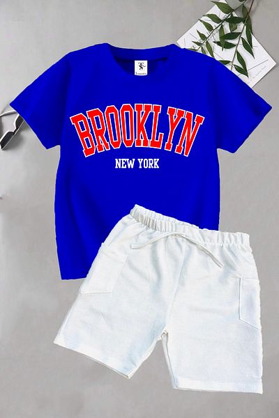 twins tailors Printed 3 Pcs Summer T-Shirt-Shorts Children's Set