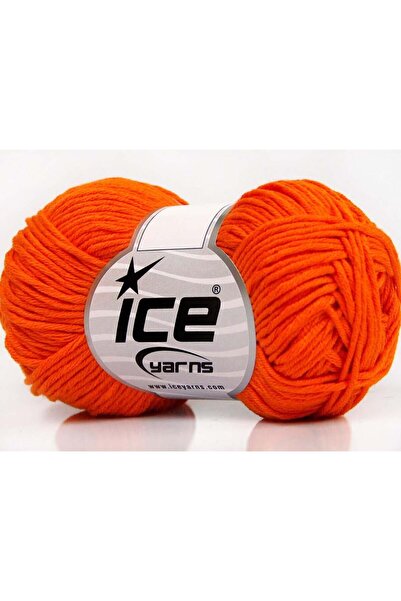 Ice yarns 8x50 جرام. خيوط صيفية للأطفال من القطن والأكريليك باللون البرتقالي ...