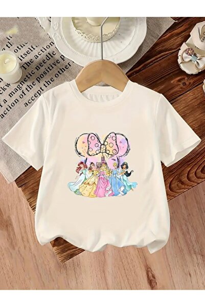 haha تي شيرت الأميرة الكرتونية للفتيات