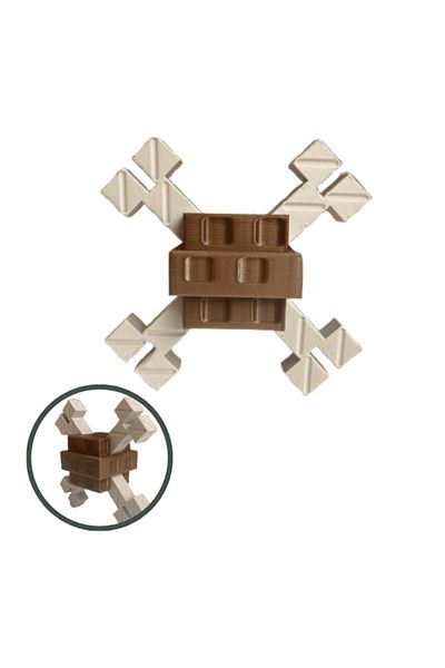 Lulu's Prints Figurina Bone Blossom din Grow a Garden, Roblox, maro, crem, plastic, printat 3D, 78x78x37 mm