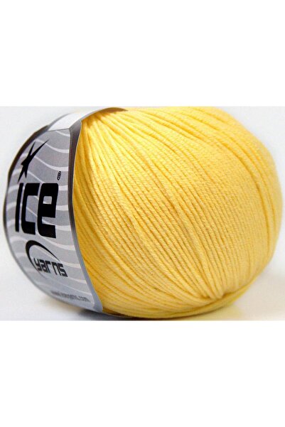 Ice yarns 8x50 جرام. خيوط صيفية للأطفال من الأكريليك والقطن باللون الأصفر الف...