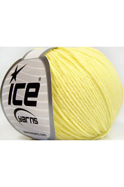 Ice yarns 8x50 جرام. بيبي مودال أكريليك أصفر فاتح للأطفال