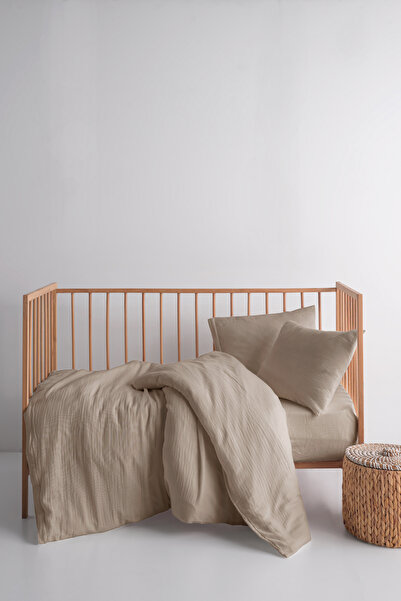 Naturel Collection طقم غطاء لحاف أطفال من قطن الموسلين 100% - مسامي وطبيعي ون...