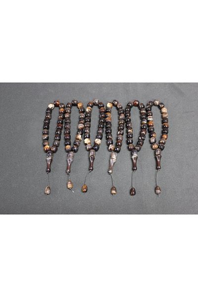 Lio20 Efe Model Acrylic Monomer 6-Piece Mascot Slapboard Prayer Beads |   Gift Accessory |   Brown