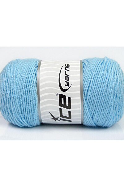 Ice yarns 2×200 جرام. خيوط شتوية زرقاء فاتحة من نوع SAVER، خيوط مسطحة، مصنوعة...