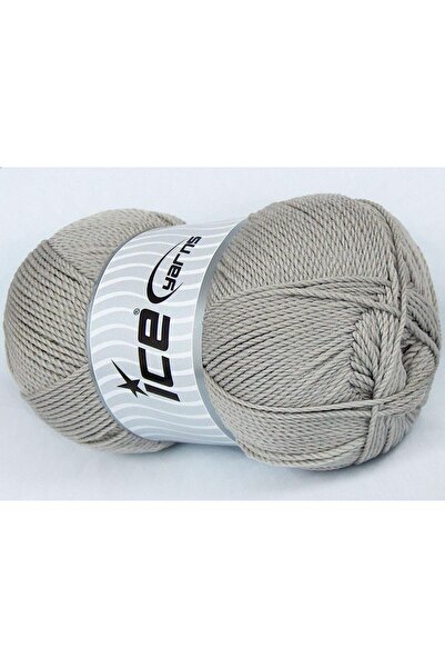 Ice yarns 4x100 جرام. خيوط تويستر دي كيه أكريليك رمادية فاتحة للشتاء، خيوط مس...
