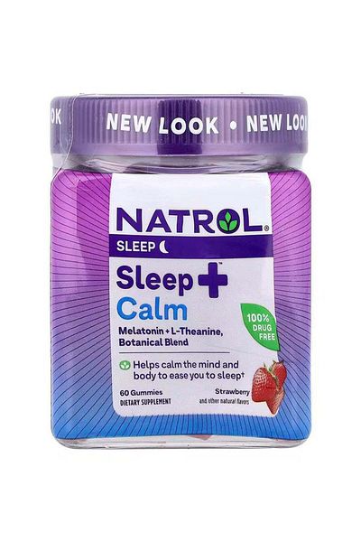 Natrol مكمل غذائي للنوم والهدوء، 60 علكة