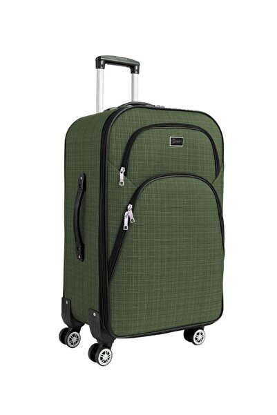 louisiana polo Orta Boy 4 Teker Kumaş Valiz Haki 1081