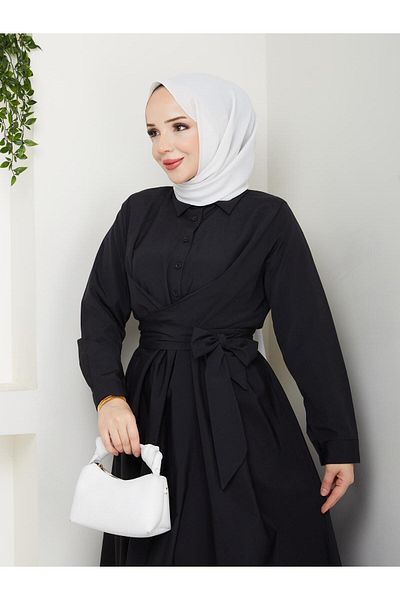 Moda Krash Bel Girdle Poplin Summer Dress