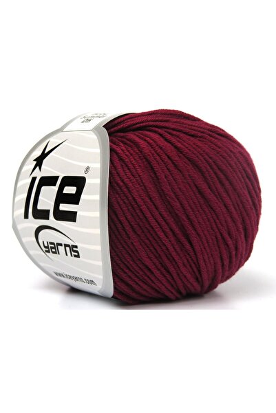 Ice yarns 8x50 جرام. قماش بيبي سمر دي كيه، قطن، أكريليك، لون بورجوندي للأطفال...