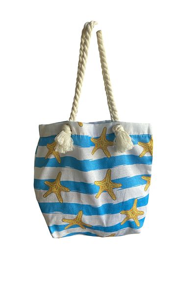 synshop Geantă de plajă cu model stea de mare