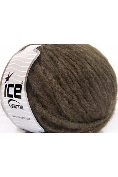 Ice yarns 8x50 جرام. خيوط SOFTAIR TWEED من الفيسكوز والأكريليك، لون بني داكن ...