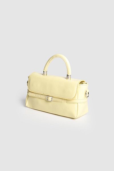La La'Graccio Paris Lagraccio Paris Women's Jersey Soft Leather Handbag and Strap Bag Yellow