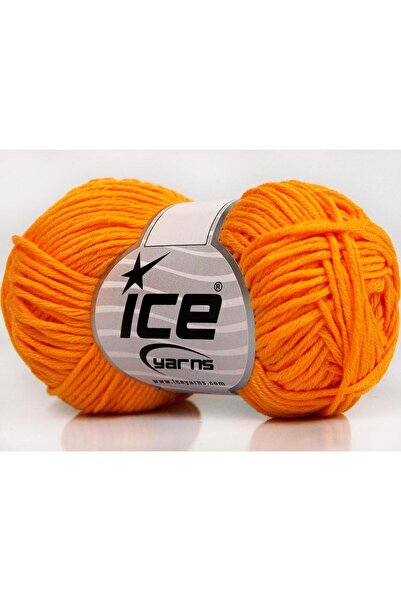 Ice yarns 8x50 جرام. خيوط صيفية للأطفال من القطن والأكريليك باللون البرتقالي،...