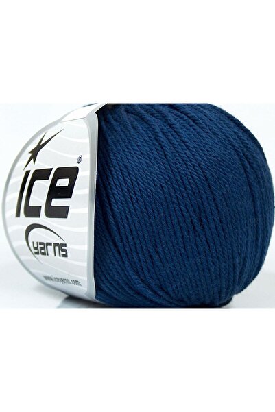 Ice yarns 8x50 جرام. بيبي كوتون، لون أزرق داكن، خيوط صيفية، قطن، 100% قطن، مض...