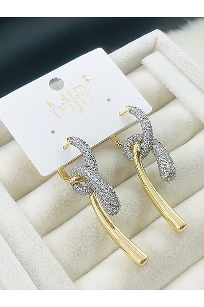 DS DİAMONDSHOP Earring Zircon Stone Model New Season Bykp-202507220