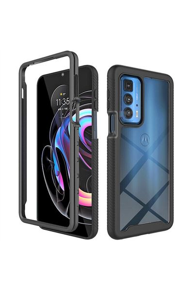 Dali Husă de protecție Defense360 pentru Motorola Edge 20 Pro 5G cu protector de ecran, margini ranforsate, TPU,