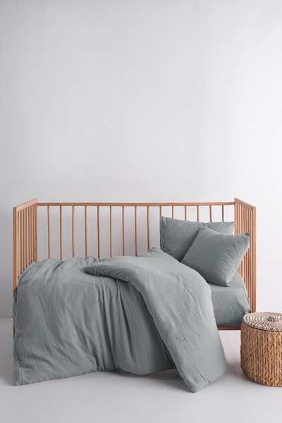 Naturel Collection Cotton Muslin Baby Duvet Cover Set 100% – Breathable, Natural and Soft!