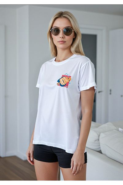 Weyeze Μπλουζάκι με λεπτομέρεια εκτύπωσης άνετου καλουπιού 38684WYZ