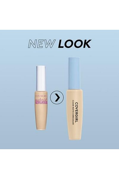 covergirl كونسيلر نظيف غير لامع، خالٍ من الزيوت، تركيبة خفيفة الوزن، قابل للمزج، طبيعي، فاتح/متوسط 205-210