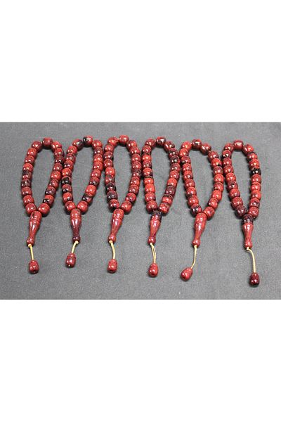 Lio20 Efe Model Acrylic Monomer 6-Piece Mascot Slapboard Prayer Beads |   Gift Accessory |   Mahogany Red