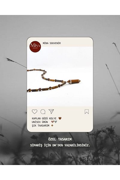 Mina Souvenir Tiger Eye (Power, Courage, Confidence) Stone Necklace
