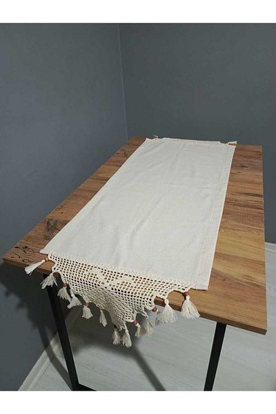 MZN Home Runner din dantelă de mână cu 2 margini 40x150
