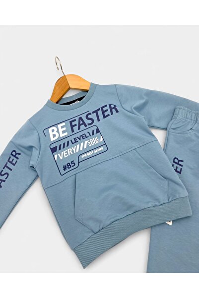 VOY KİDS Boy's Seasonal Compact Pocket Detail 2 Strand Seasonal Track Suit Set (2-10 Years)