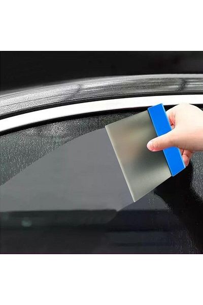 Generic Car Window Film Scraper Tool, Flexible Steel Scraper 16cm Blade Width And 12cm Height