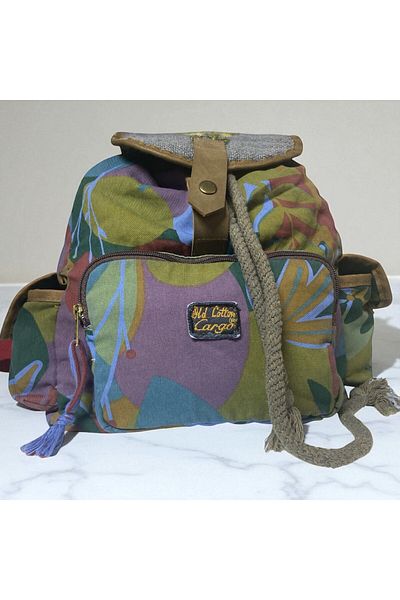 Old Cotton Quality Single Eyed Vintage Casual Design Unisex Backpack Daily School Trip Camping Trekking Bag 29Cmx36Cm