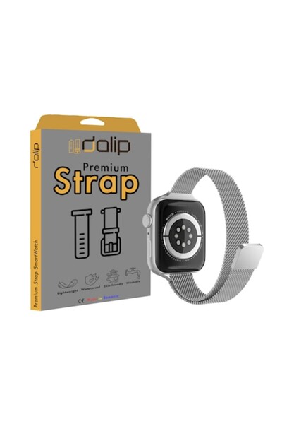 dalip Curea Apple Watch EleganceTouch, 42/44/45/49 mm, Oțel, Argintiu