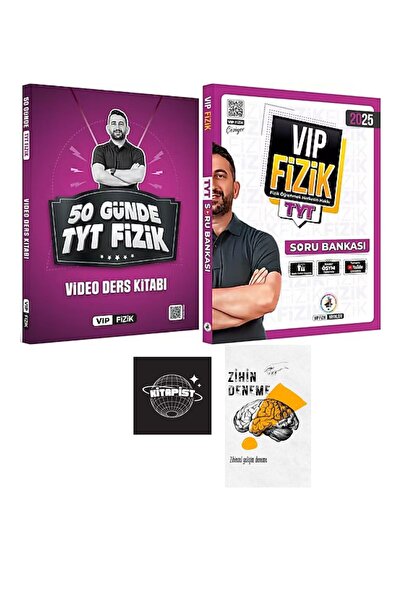 VİP FİZİK 50 GÜNDE FİZİK VİDEO DERS VE TYT FİZİK SORU BANKASI SET+ZİHİN DENEME-KRA-902