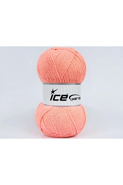 Ice yarns 4x100 جرام. خيوط أكريليك GONCA بلون برتقالي فاتح للشتاء، خيوط مسطحة...