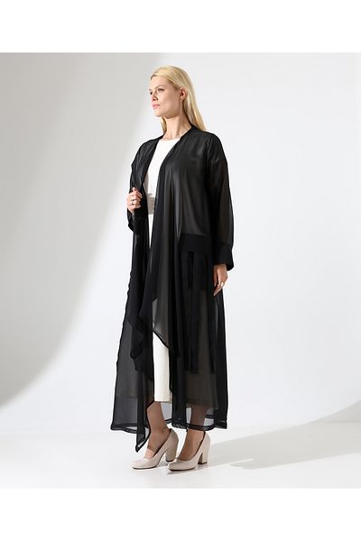 Fi'l Arz Fashion Flowy Long Cardigan with Pocket Detail